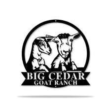 Custom Goat Signgoat Farm Signgoat Metal Wall Artpersonalized Goat Ranch Sign
