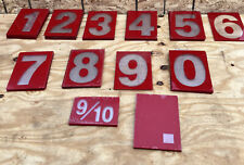 Oil Gas Station Acrylic Price Sign Numbers New Old Stock Red