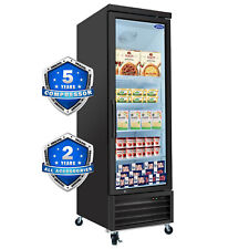 Glass 1 Door Merchandiser Freezer Upright Commercial Frozen Display 19.2 Cu.ft