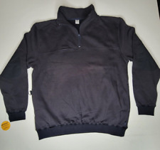 Lion Apparel Black Qtr Zip Job Shirt Fleece Long Sleeve Ljb11-10 Size Xl Nwt