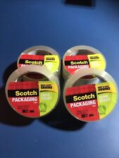 Scotch Sure Start Shipping Packing Tape Easy Unwind 1.88 W X 54.6 Yd 4 Pack