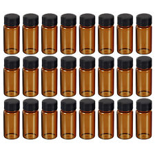 10ml Glass Vials With Screw Caps 24pcs Liquid Sample Vial Storage Amber