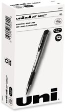 65800 Uni-ball Signo Gel Impact 207 Rollerball Pen 1.0mm Bold Black Pack Of 12