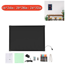 3-size Led Message Writing Board Erasable Neon Effect Menu Sign Board Wall Nount