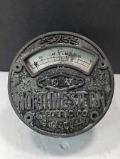 Vintage Northwestern Electric Volt Meter Steampunk Metal Meter Movie Prop