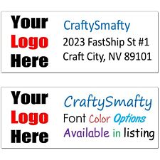 30 Custom Company Logo Image Picture Personalized Return Address Labels Printed