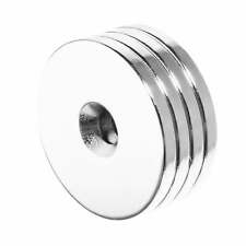 1.25 X 18 Inch Neodymium Rare Earth Countersunk Ring Magnets N52 4 Pack
