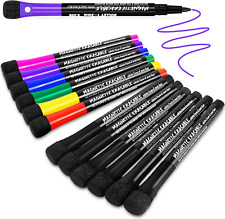 Magnetic Dry Erase Markers Fine Tip 7 Colors 12 Pack White Board Markers Dry