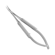 Barraquer Needle Holder. 5 Curved Smooth Jaws 10mm Wide Round Handle Lock