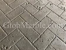 Concrete Stamps. Travertine Sm6100. Tumbled Herringbone Flooring Patio Stamp