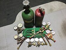 Bundle Welding Gages With Regulators Tanks Dual Hose Torch Body And 3 Tips