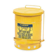 Justrite 09101 Oily Waste Can6 Gal.steelyellow