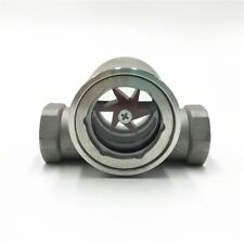 12 Npt Dn15 Stainless Steel 304 Sight Water Flow Indicator With Ptfe Impeller