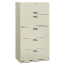 Hon 685lq 600 5-drawer 36 X 18 X 64.25 Lateral File Cabinet - Light Gray New