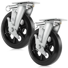 8 X 2 Heavy Duty Swivel Caster Wheels - Set Of 2