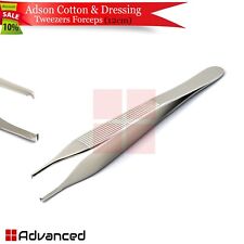 Surgical Adson Kocher Tweezers Tissue Forceps 12cm Dental Toothed Dressing Plier