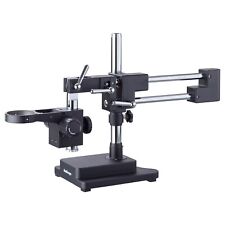 Amscope Heavy Duty Double-arm Black Boom Stand W 76mm Focus Block Tube Mount