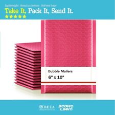 0 6x10 6x9 Poly Bubble Mailer Padded Envelope Shipping Bag Premium Hot Pink