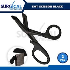 2 Paramedic Emt Trauma Shears Scissors First Aid 5.5 Black Finish German Grade