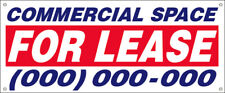 Commercial Space For Lease Vinyl Banner Custom Sign Add Your Phone 