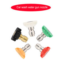 5pcs Pressure Washer Spray Tips Nozzles High Power Kit Quick Connect 14 Set
