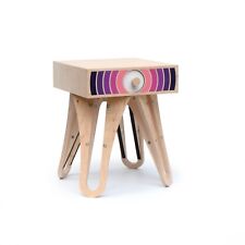 Fascinating Nightstand With Drawer Front In Pink Purple - Robot Crescents