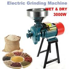 Electric Grinder Mill Grain Corn Wheat Feedflour Wetdry Cereal Machine 3000w
