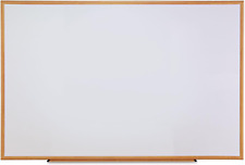 43621 Dry-erase Board Melamine 72 X 48 White Oak-finished Frame