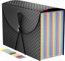 24 Pockets Expanding File Folders Accordian File Organizer Storage Box