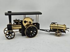 Wilesco Live Steam Engine Steam Tractor With Water Tender Wagon Brass Germany