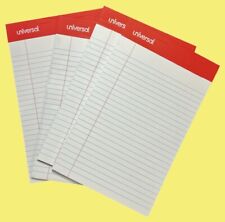 4 Pack Writing Pad Jr 50 Sheets Legal Ruled 5x8 White Paper Notepad Narrow 50ct