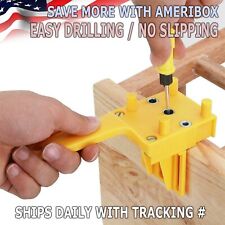 Handheld Woodworking Doweling Jig Drill Guide Wood Dowel Drilling Hole Saw Kit