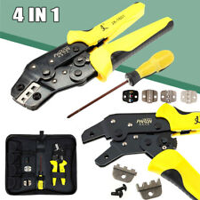 Ratchet Crimper Plier Crimping Tool Cable Wire Electrical Terminals Wdies Kit