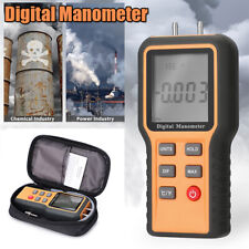 Digital Manometer Dual Port Air Pressure Meters Air Pressure Temp Measure E5s6