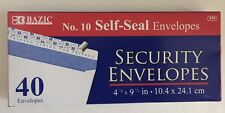 Bazic 40 10 Self-seal White Letter Long Security Envelopes 4-18 X 9-12