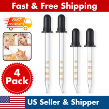 Calibrated Medicine Droppers 4 Pack Bent Straight Tips Oils Ear Lab Eye Health
