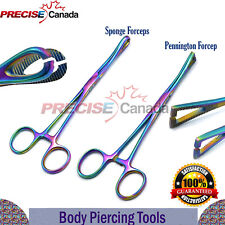 2 Pcs Body Piercing Slotted Pennington Forceps Slotted Sponge Forceps Multi
