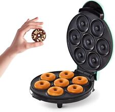 Mini Donut Maker Machine For Kid-friendly Breakfast Snacks Makes 7 Doughnuts