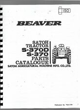Satoh Mitsubishi Beaver S370 S370d Tractor Parts Manual Catalog