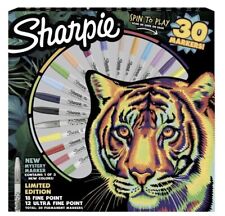 Limited Edition Sharpie Set 30 Markers Spin The Tray Wheel Fine Ultra Points