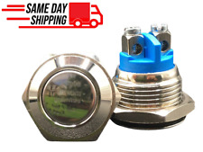 16mm Starter Switch Boat Horn Momentary Push Button Stainless Steel Metal
