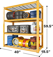 1pc Reibii 40 W Garage Shelving Heavy Duty Loads 2240lbs Garage Storage Shelves