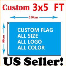 Custom Flag 3x5 Ft Single Sided Banner Usa Shipping Sharp Imaging W 2 Grommets