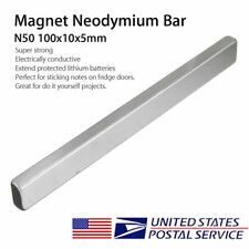 N50 Long Cuboid Block Bar Super Strong Rare Earth Neodymium Magnet 100x10x5mm