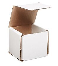 50 - 3x3x3 Small White Corrugated Cardboard Packaging Shipping Mailing Box Boxes