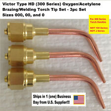 Victor Type Hd 300 Series Oxyacet Brazingwelding Torch Tip Set -000000 3pc