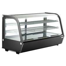 48 Black Refrigerated Countertop Bakery Display Case With Led Lighting