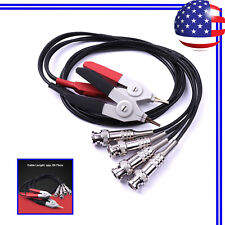 Us Terminal Kelvin Clip Wires With 4 Bnc Lcr Meter Test Lead Cable Probe Set