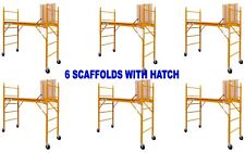 6 Complete Sets Of 6 Foot Rolling Scaffolding 1000-lb Capacity Whatch Meets Osh