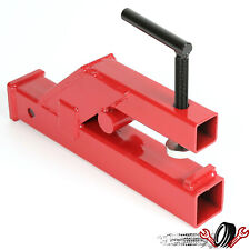 Red Clamp On Trailer Hitch 2 Ball Mount Receiver Deere Bobcat Tractor Bucket